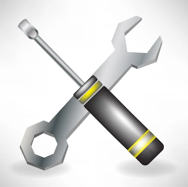 Crossed handyman tools — Stock Vector