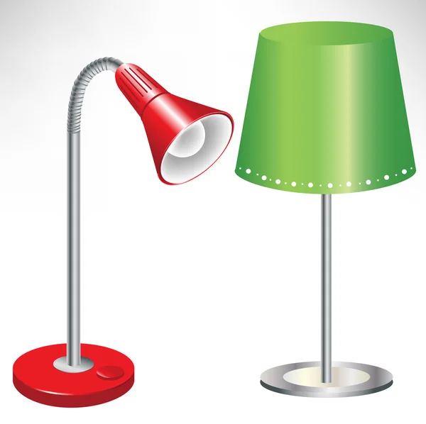 Due semplici lampade da appartamento — Vettoriale Stock