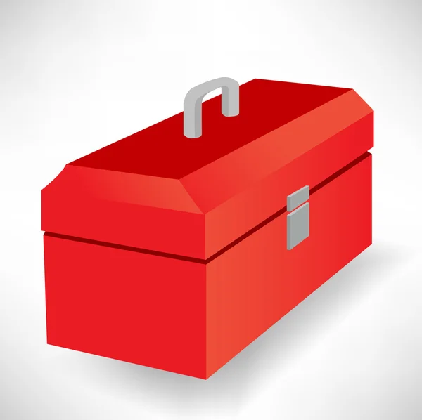 กล่องเครื่องมือสีแดงปิด — ภาพเวกเตอร์สต็อก