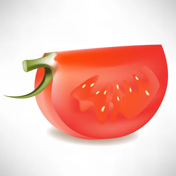 Slice of tomato — Stock Vector