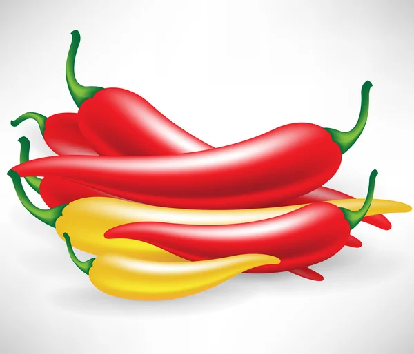 Bunch of hot chilli — Stock Vector
