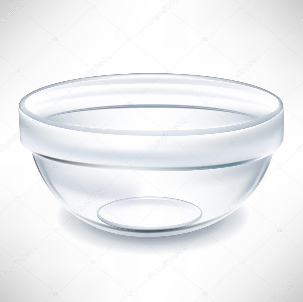 simple transparent empty bowl