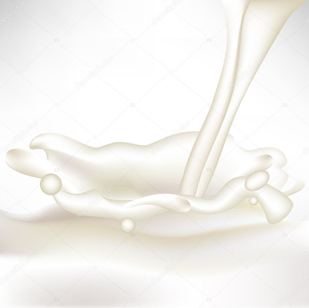 milk splash with pouring milk