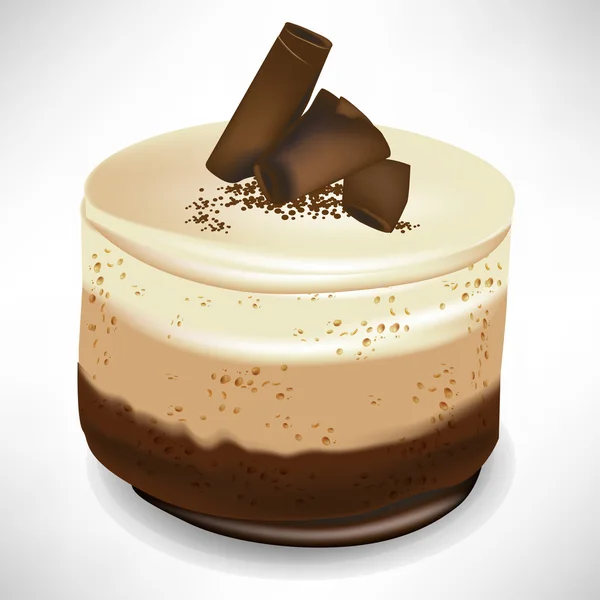 Gâteau mousse chocolat — Image vectorielle