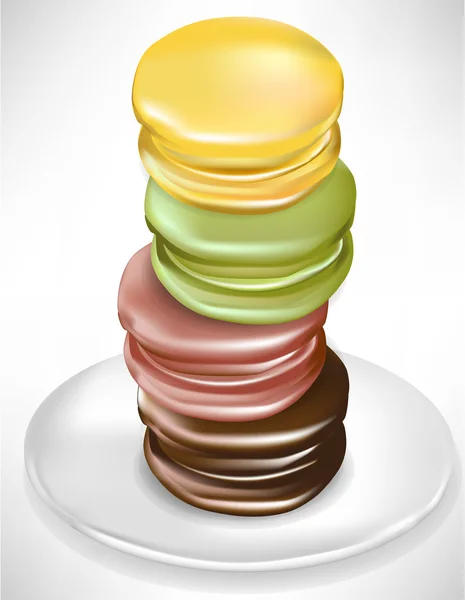 Macarons verticaux sur plaque macarons verticaux sur plaque verticale — Image vectorielle