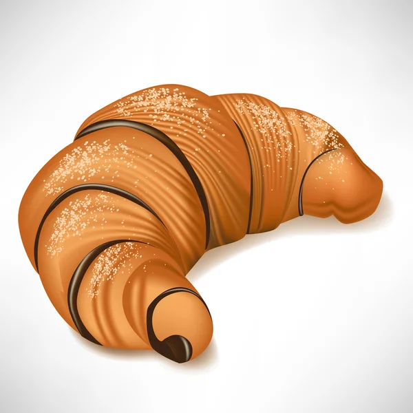 Croissant simple au chocolat — Image vectorielle