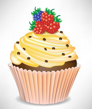 Berry ve vanilyalı kek