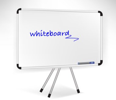 presentation whiteboard isolated on white clipart