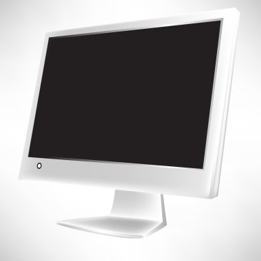 izole beyaz bilgisayar ekranı