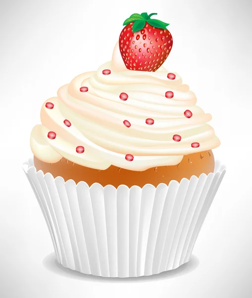 Gâteau tasse vanille — Image vectorielle