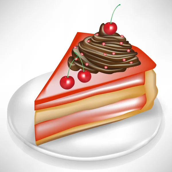 Slice of Cheesecake — Stock Vector © socris79 #8823652