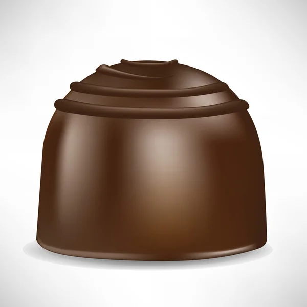 チョコレートタフィー分離の単一のピース — ストックベクタ