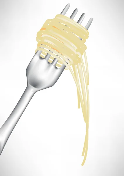 Jednoduché špagety na vidlice — Stockový vektor