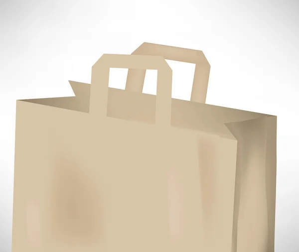 Einfache Papier Lebensmitteltasche isoliert — Stockvektor