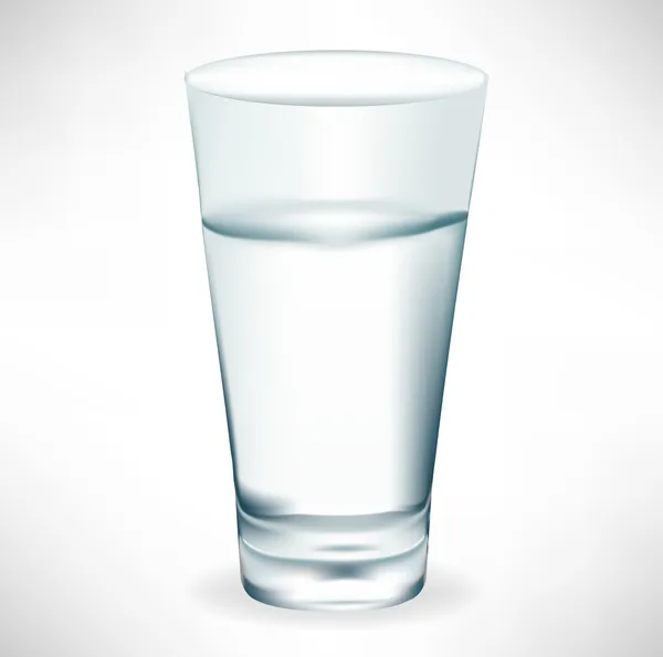 Enkel glas vatten isolerade — Stock vektor