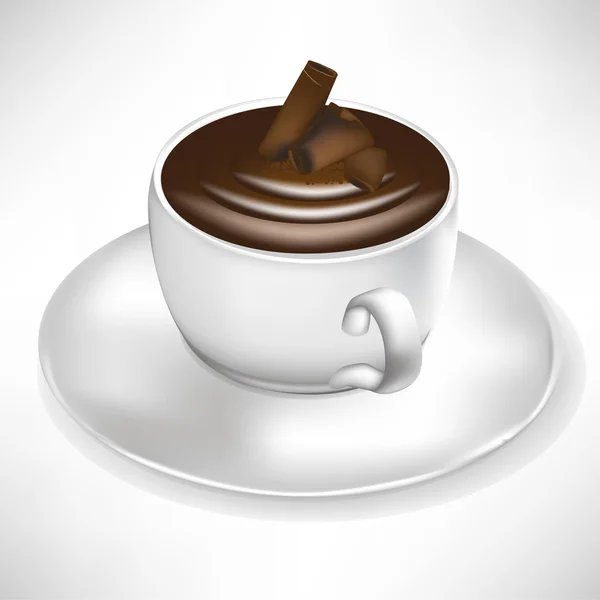 Чашка шоколадного крема изолированы — стоковый вектор
