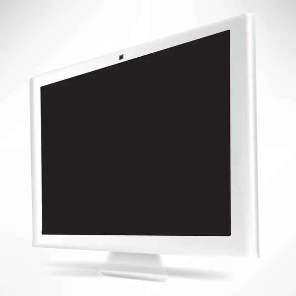 Beyaz arka planda plazma televizyon — Stok Vektör