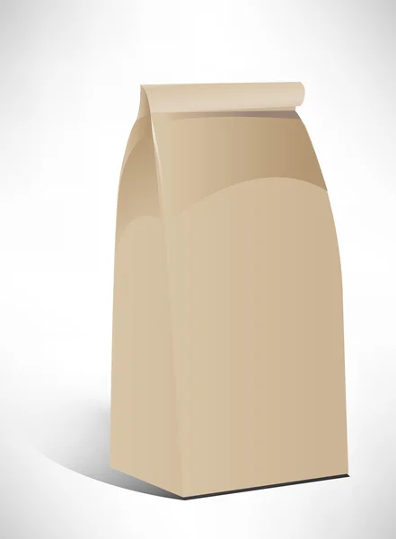 Papierowa torba izolowana na białym — Wektor stockowy