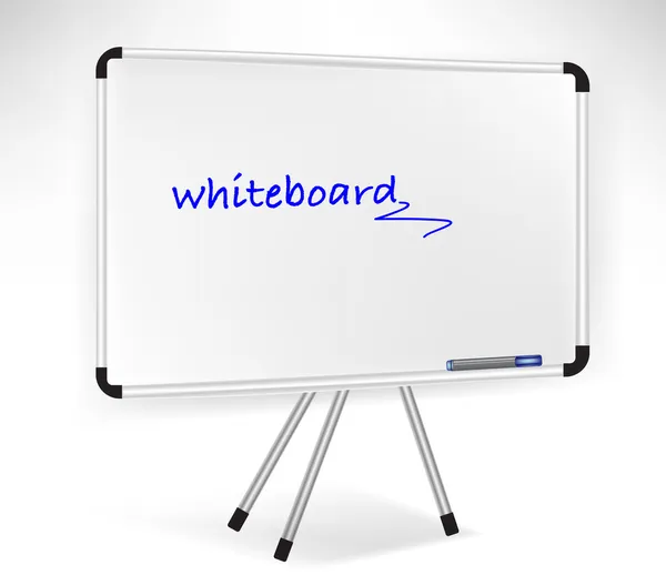 Presentatie whiteboard geïsoleerd op wit — Stockvector