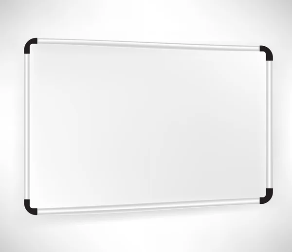 Simple whiteboard isolated on white — Stock Vector