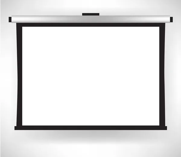 Witte lege projectorscherm geïsoleerd — Stockvector
