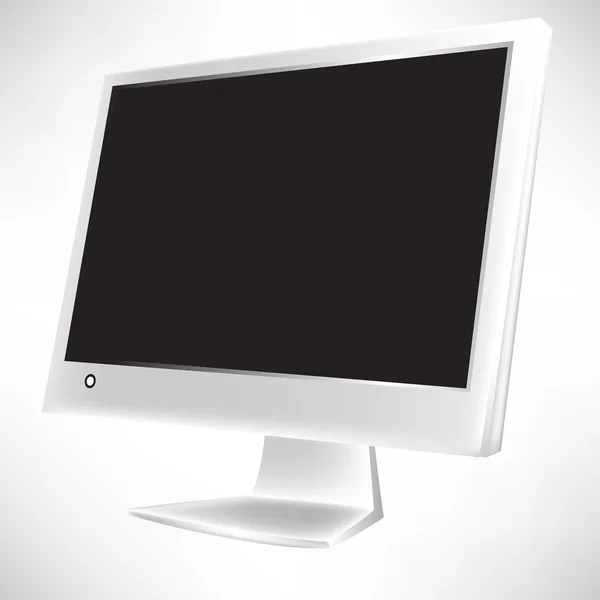Белый экран компьютера изолирован — стоковый вектор