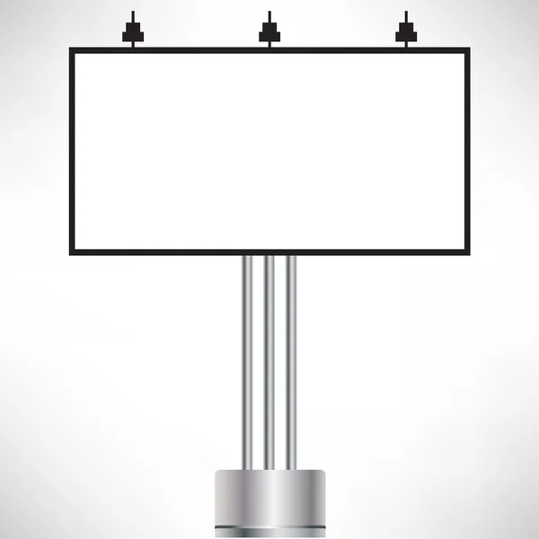 Panneau d'affichage vide isolé sur blanc — Image vectorielle