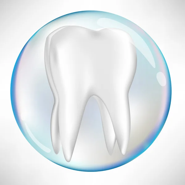 Zahn in Schutzsphäre — Stockvektor