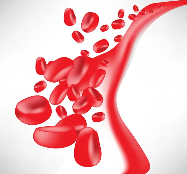 Потік ізольованих клітин крові — стоковий вектор