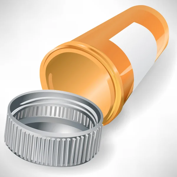 Lege pil fles container geïsoleerd — Stockvector