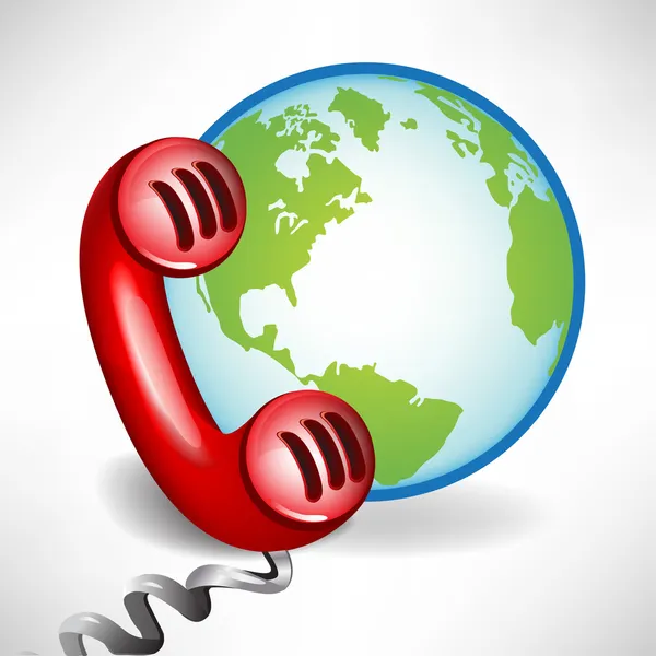 अंतर्राष्ट्रीय ग्राहक सहायता कॉल सेंटर प्रतीक — स्टॉक वेक्टर