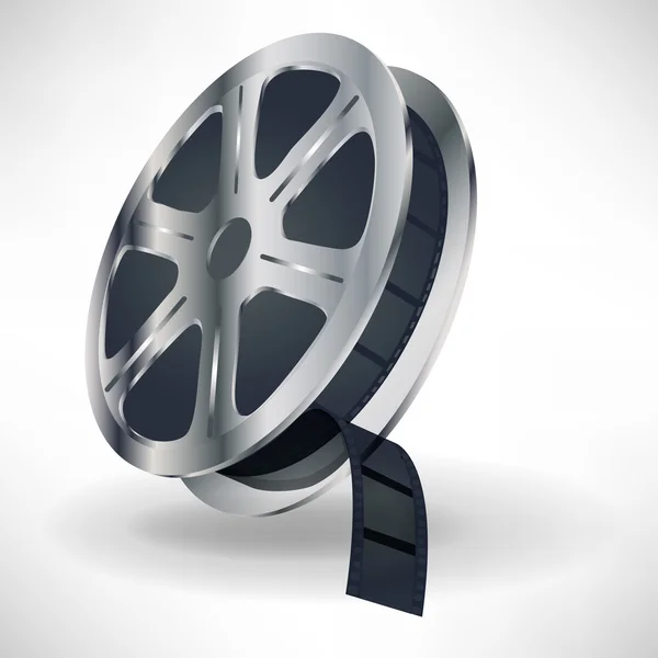 Dingle movie film spool with film — Stock Vector