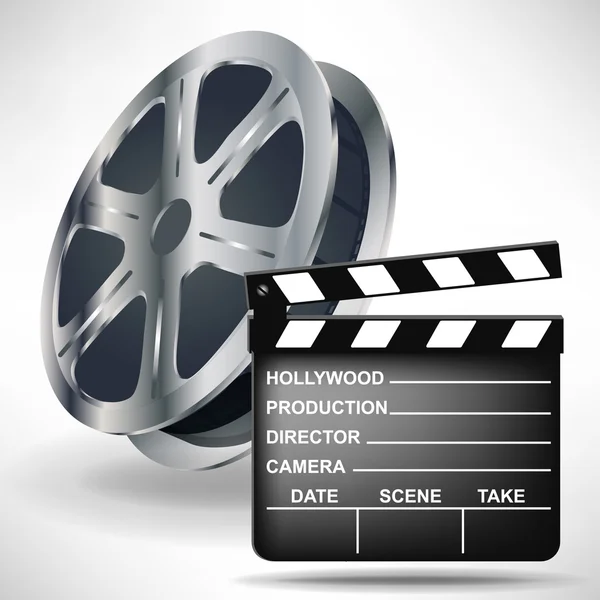 Filmové klapky a filmový pás — Stockový vektor