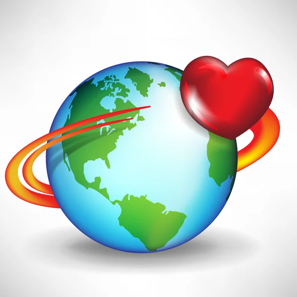 Liebe macht die Welt rund — Stockvektor