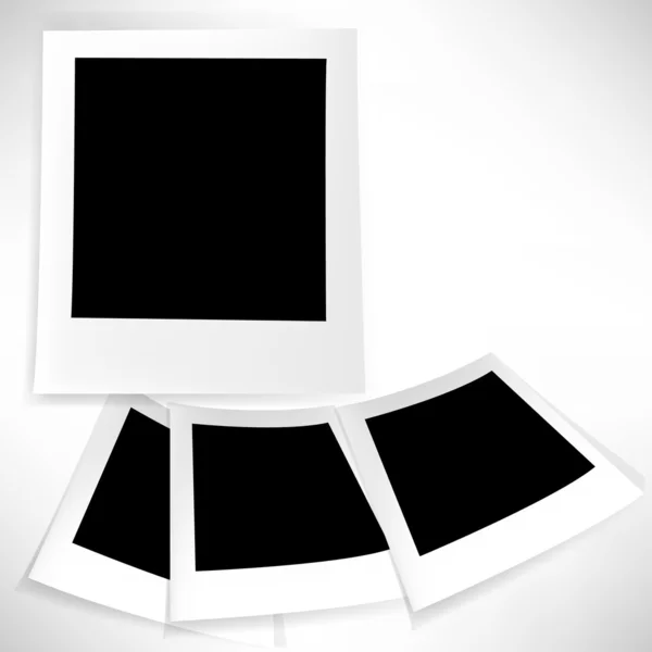 Blank printed photo set isolated — Stock Vector