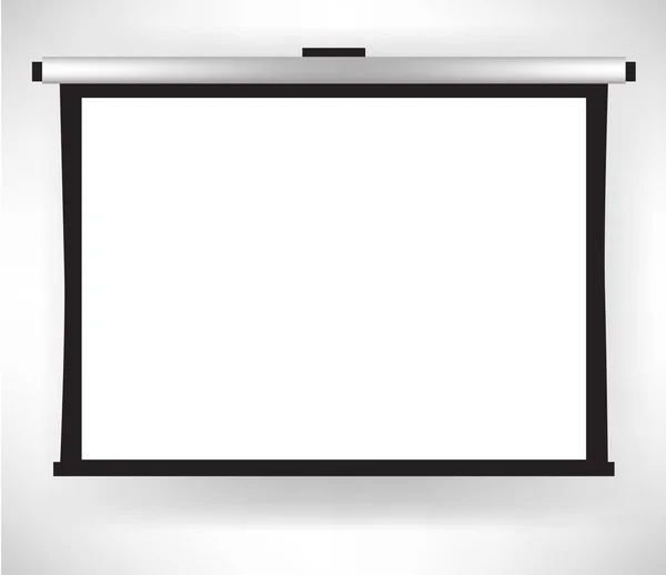 Білий порожній екран проектора ізольований — стоковий вектор