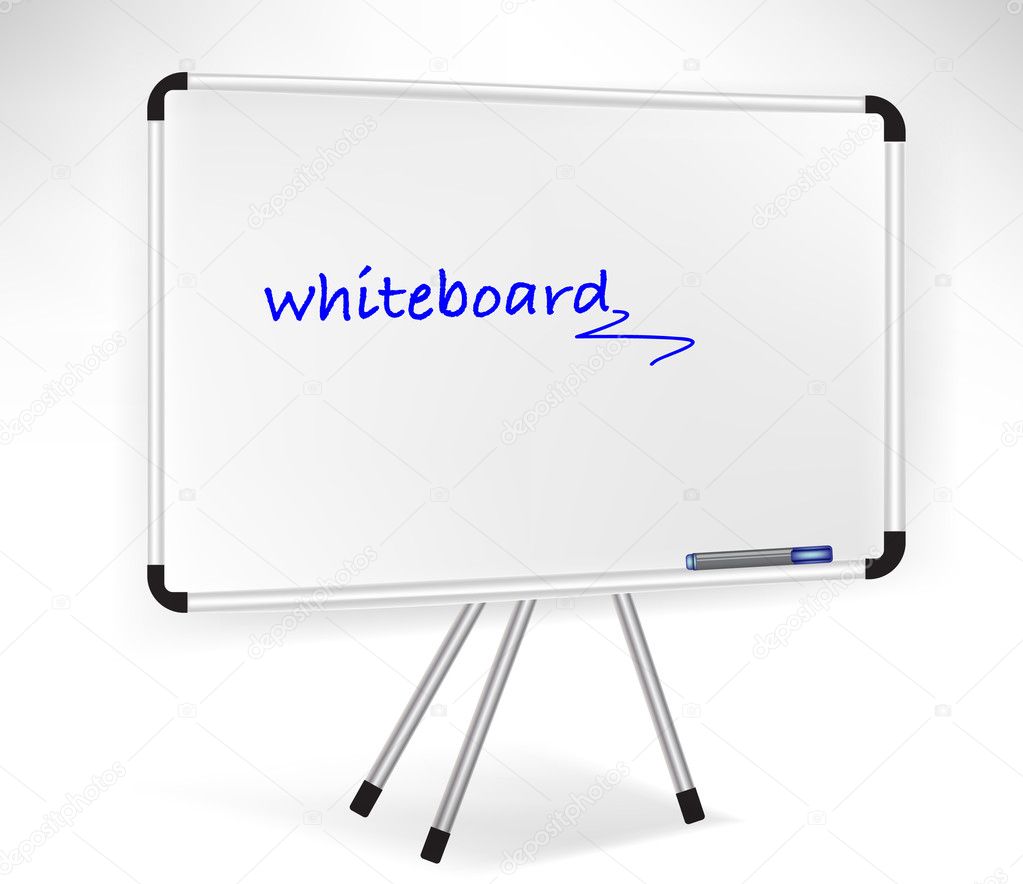 presentation whiteboard isolated on white