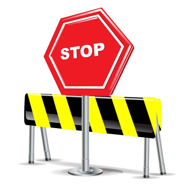 Señal de stop y señal de atención — Archivo Imágenes Vectoriales
