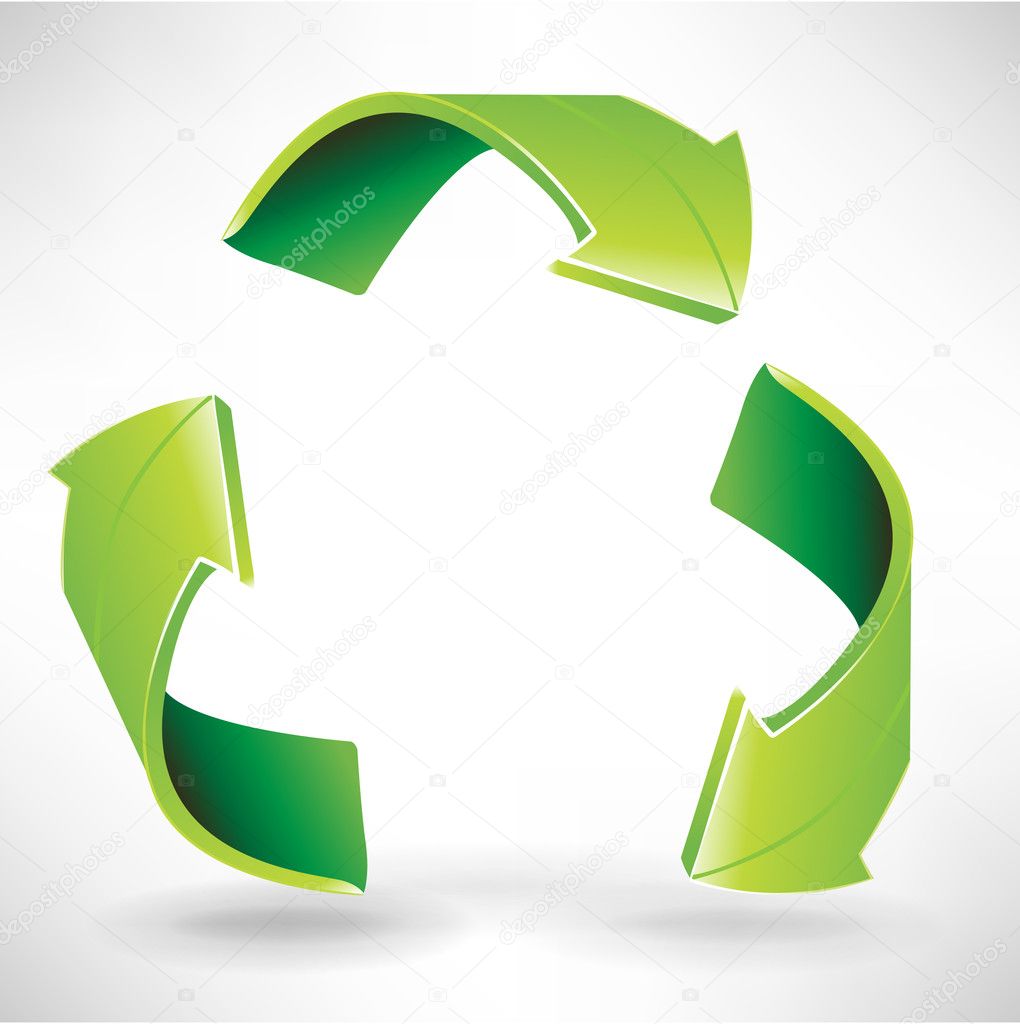 Three recycle environmental arrows