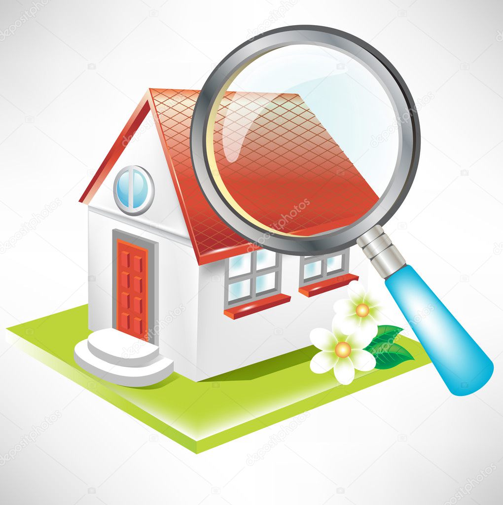 Search for home icon concept