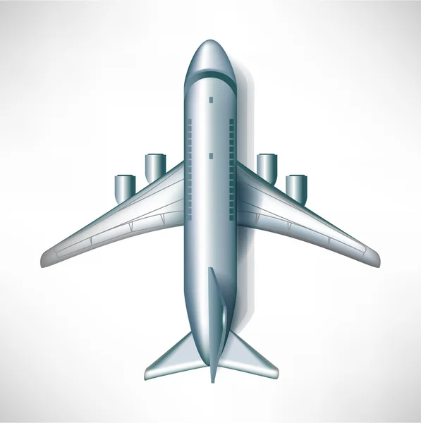 Avion vue vers le bas — Image vectorielle