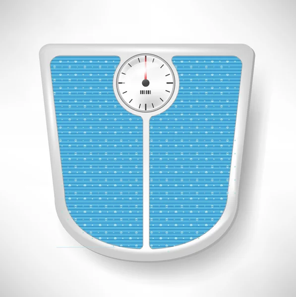Balance de poids de salle de bain bleue — Image vectorielle