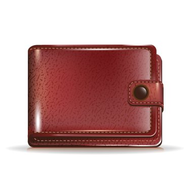 Leather closed wallet clipart