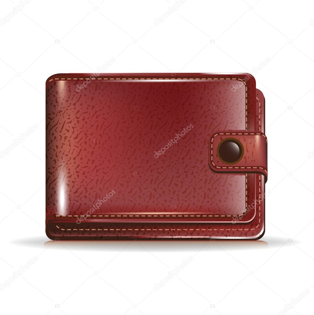 Leather closed wallet
