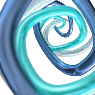 Blue silver white abstract spiral illustration clipart