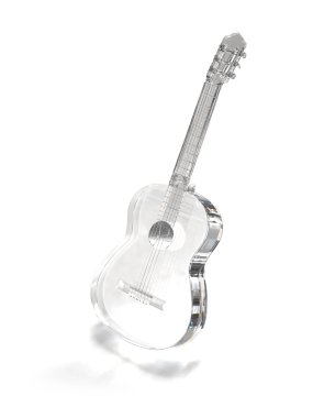 Crystal, brilliant or glass guitar clipart