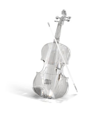 Crystal or glass violin clipart