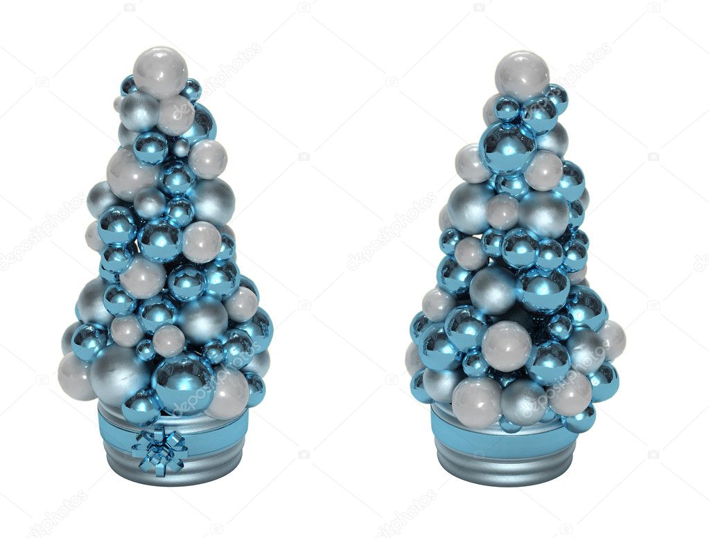 christmas tree made of balls