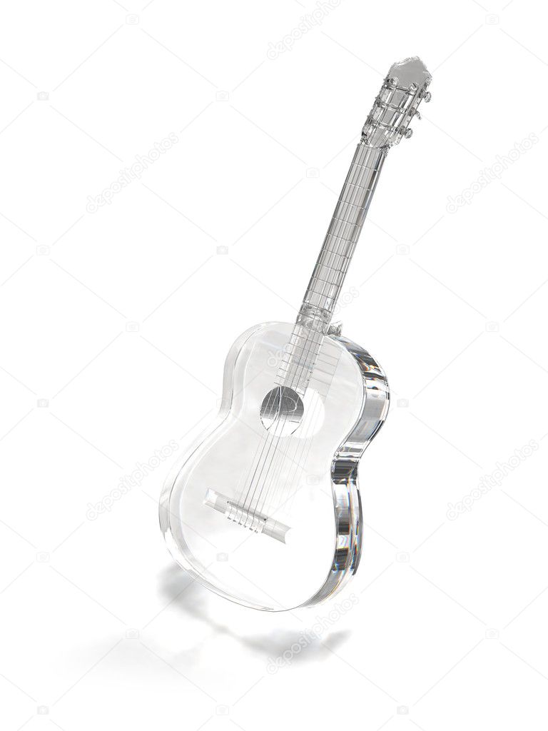 Crystal, brilliant or glass guitar