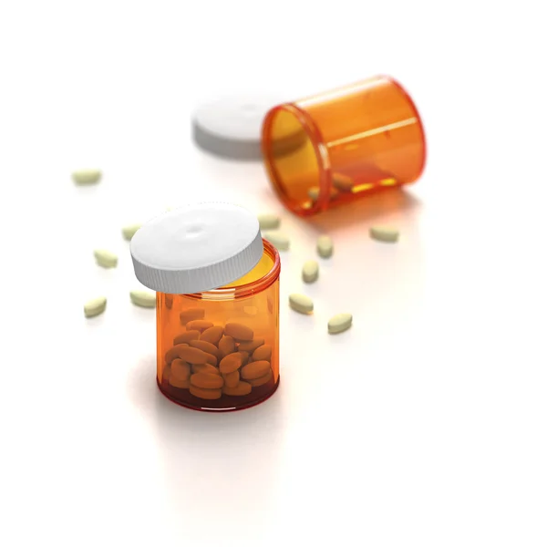 Pillen gegoten uit een pakket — Stockfoto